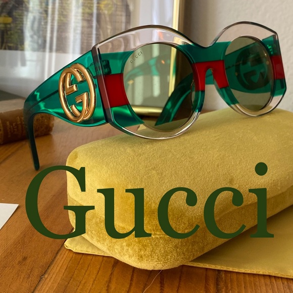 gucci oversized clear glasses